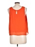 Bisou Bisou 100% Polyester Orange Sleeveless Blouse Size L - photo 2