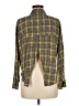 Sans Souci 100% Rayon Tweed Yellow Long Sleeve Button-Down Shirt Size M - photo 2