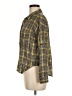 Sans Souci 100% Rayon Tweed Yellow Long Sleeve Button-Down Shirt Size M - photo 5
