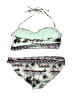 Op Print Green Two Piece Swimsuit Size 11 - 13 - photo 2