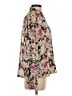 CAbi 100% Polyester Floral Pink Long Sleeve Blouse Size S - photo 4