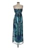 One World 100% Polyester Paisley Teal Blue Casual Dress Size M (estimated) - photo 2