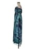 One World 100% Polyester Paisley Teal Blue Casual Dress Size M (estimated) - photo 5