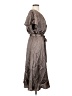 HD in Paris 100% Polyester Metallic Gray Casual Dress Size 2 - photo 4