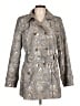 Calvin Klein Paisley Silver Trenchcoat Size L - photo 1