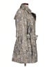 Calvin Klein Paisley Silver Trenchcoat Size L - photo 4