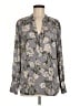 Kut from the Kloth 100% Polyester Floral Gray Long Sleeve Blouse Size M - photo 1
