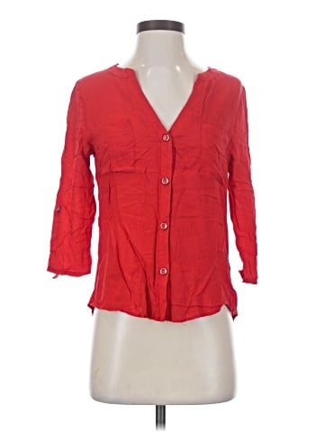 Needle & Thread 3/4 Sleeve Button-Down Shirt (view 1)