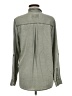 Express 100% Lyocell Solid Green Gray Long Sleeve Button-Down Shirt Size M - photo 2