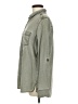 Express 100% Lyocell Solid Green Gray Long Sleeve Button-Down Shirt Size M - photo 5