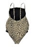 Pink Blush Animal Print Gold Tan One Piece Swimsuit Size M - photo 2