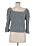 Lew Magram Gray 3/4 Sleeve Top Size 10 - photo 1