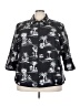 Silkland 100% Silk Print Black Jacket Size 3X - photo 1