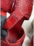 Chloé 100% Cotton Burgundy Wedges Size EU 37 - photo 3