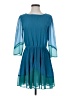 Topshop 100% Polyester Teal Cocktail Dress Size 4 - photo 1