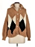Line & Dot 100% Polyester Brown Cardigan Size M - photo 1