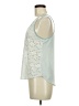 Chloe K Ivory Teal Sleeveless Blouse Size M - photo 5