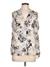 Rose + Olive 100% Polyester Floral Ivory Sleeveless Blouse Size L - photo 1