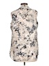 Rose + Olive 100% Polyester Floral Ivory Sleeveless Blouse Size L - photo 2
