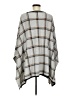 Ann Taylor LOFT 100% Acrylic Gray Tan Poncho Size M - photo 2