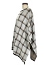 Ann Taylor LOFT 100% Acrylic Gray Tan Poncho Size M - photo 5