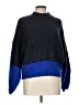 Elodie Color Block Blue Pullover Sweater Size L - photo 1