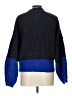 Elodie Color Block Blue Pullover Sweater Size L - photo 2