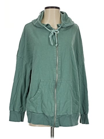 Shein Curve Zip Up Hoodie (view 1)