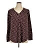 Lane Bryant Burgundy 3/4 Sleeve Blouse Size 14 (1) - photo 1