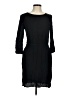 H&M 100% Polyester Solid Black Casual Dress Size 8 - photo 1