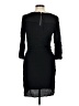 H&M 100% Polyester Solid Black Casual Dress Size 8 - photo 2
