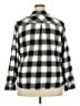 Maurices Plaid Gray 3/4 Sleeve Button-Down Shirt Size 2X - photo 2