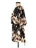 Derek Lam 100% Polyester Print Brown Black Casual Dress Size L - photo 5