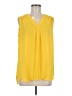 Pleione 100% Polyester Yellow Sleeveless Blouse Size M - photo 1