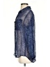 Equipment 100% Silk Paisley Blue 3/4 Sleeve Silk Top Size S - photo 5