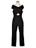 Elliatt Solid Black Jumpsuit Size L - photo 1