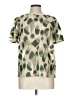 Eri + Ali 100% Polyester Animal Print Green Short Sleeve Blouse Size L - photo 1