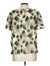 Eri + Ali 100% Polyester Animal Print Green Short Sleeve Blouse Size L - photo 2