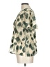Eri + Ali 100% Polyester Animal Print Green Short Sleeve Blouse Size L - photo 5