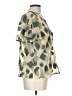 Eri + Ali 100% Polyester Animal Print Green Short Sleeve Blouse Size L - photo 4