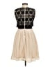 Ryu 100% Polyester Hearts Tan Casual Dress Size M - photo 2