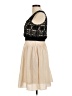 Ryu 100% Polyester Hearts Tan Casual Dress Size M - photo 5