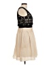 Ryu 100% Polyester Hearts Tan Casual Dress Size M - photo 4