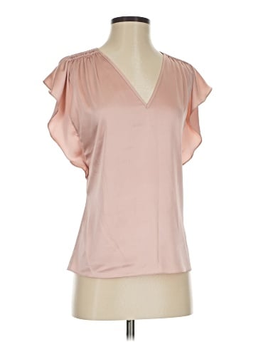 White House Black Market Short Sleeve Blouse (view 1)