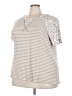 Oddi Animal Print Tan Short Sleeve T-Shirt Size 3X - photo 1
