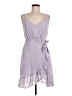 Mi ami 100% Polyester Polka Dots Purple Casual Dress Size M - photo 1