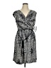 Sandra Darren Print Gray Cocktail Dress Size 16 - photo 1
