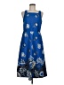 Ann Taylor Print Blue Casual Dress Size 6 - photo 1