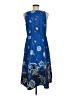 Ann Taylor Print Blue Casual Dress Size 6 - photo 2