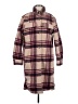 H&M 100% Polyester Burgundy Coat Size M - photo 1